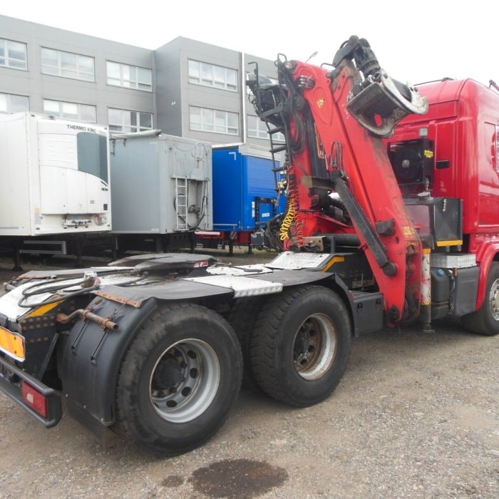 SCANIA R450, 6X4, JEŘÁB, EPSILON 170 + přívěs UMIKOV TELESKOPICKÝ