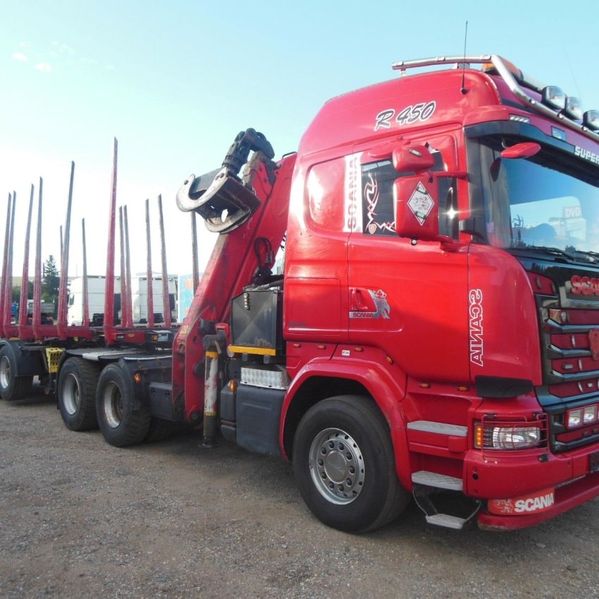 SCANIA R450, 6X4, JEŘÁB, EPSILON 170 + přívěs UMIKOV TELESKOPICKÝ