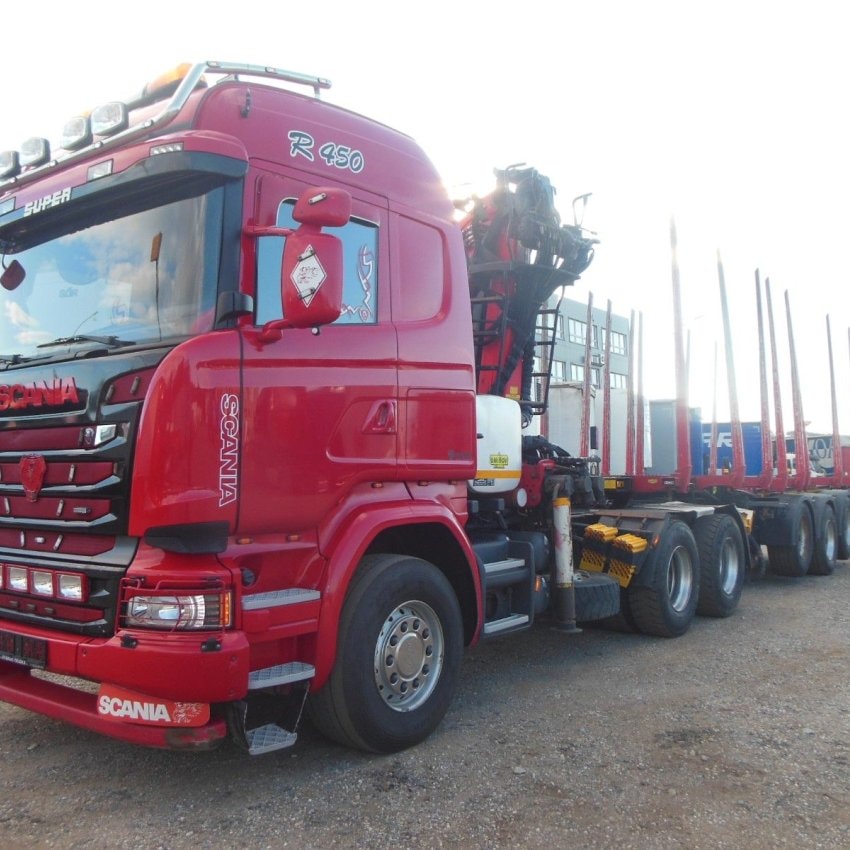 SCANIA R450, 6X4, JEŘÁB, EPSILON 170 + přívěs UMIKOV TELESKOPICKÝ