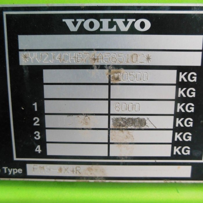 VOLVO FM9/260, 4x4, Sklopka S3, Palfinger PK 12002